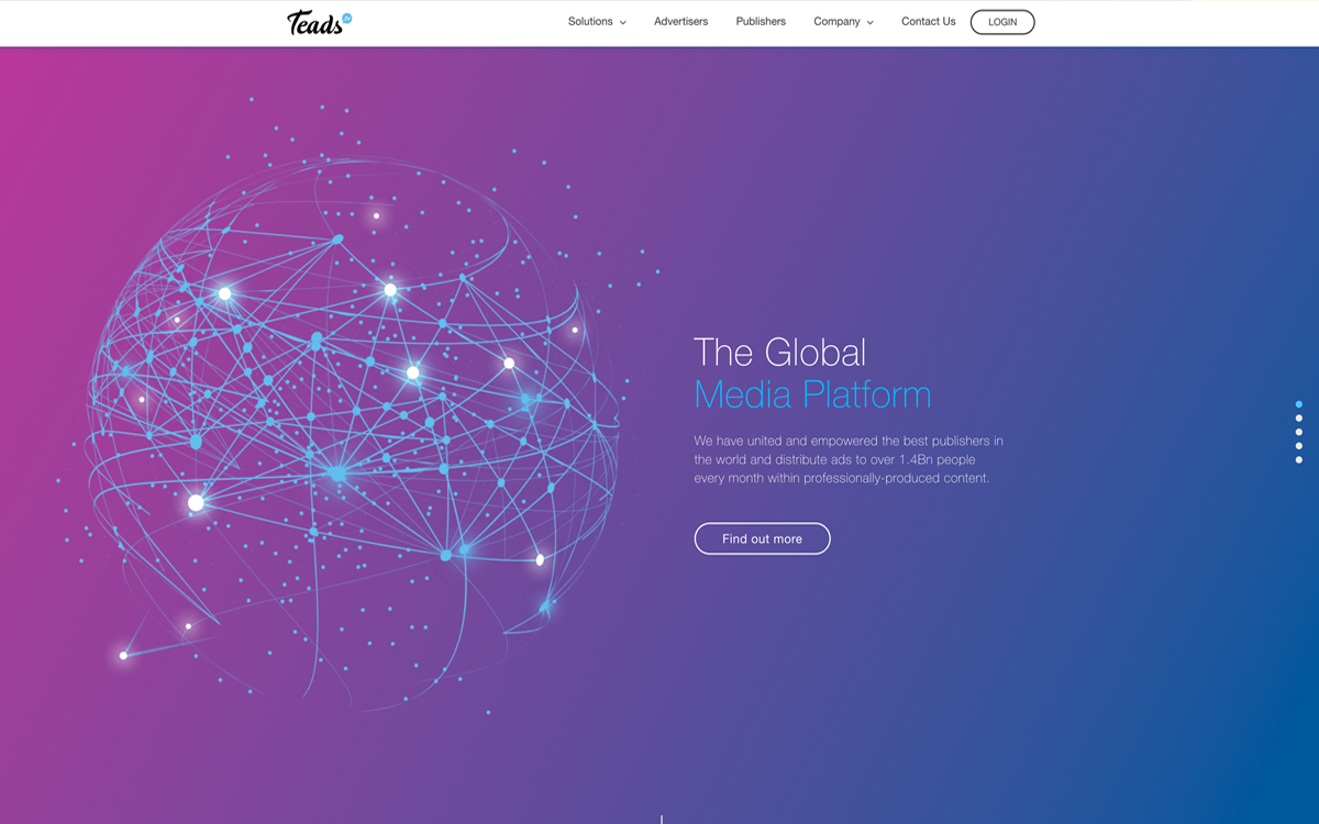WEBデザインの潮流：メディアプラットフォームTEADS